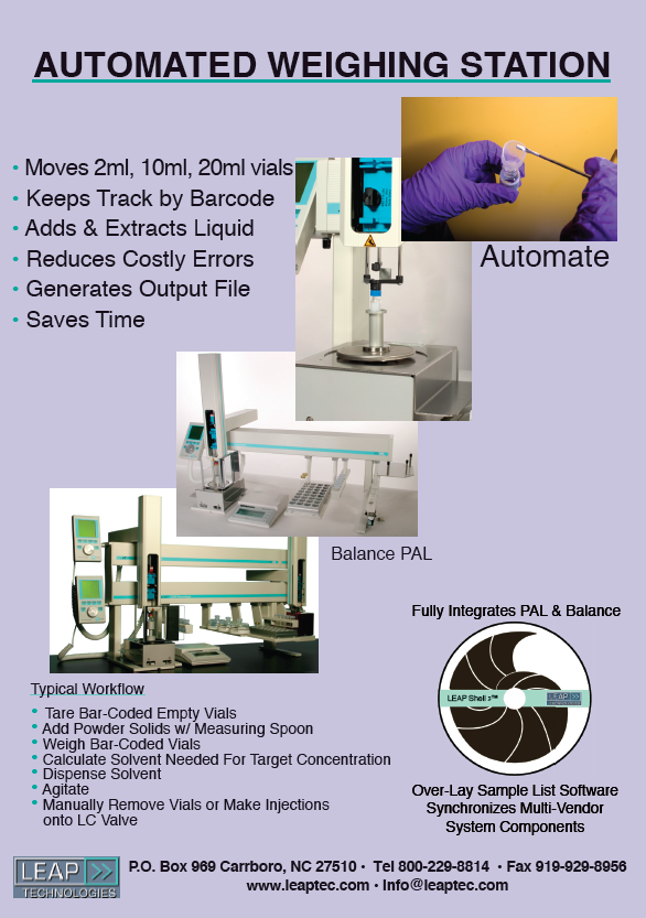 LEAP CTC Robotic Weighing Station