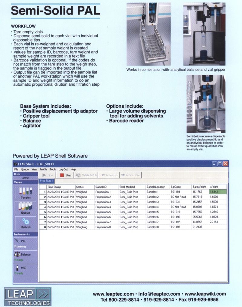 LEAP Semi Solid WorkStation Brochure page 1